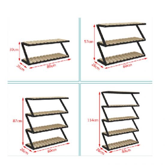 shoe storage rack with bamboo frame