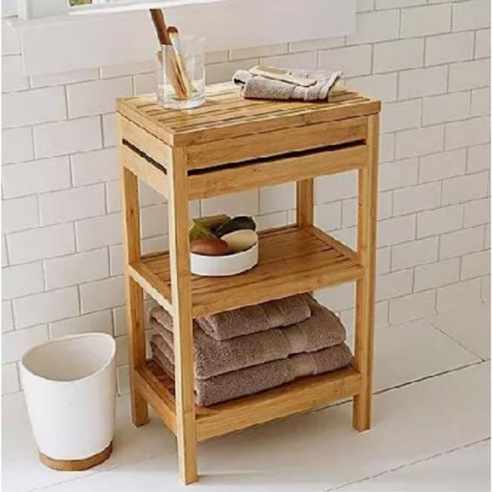 wooden storage shelf stand