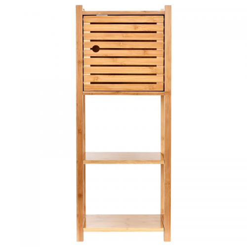 3-layer Bamboo Storage Cabinet with Rack Shelves