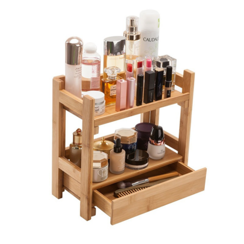 Tabletop Wood Makeup Organizer with Drawer