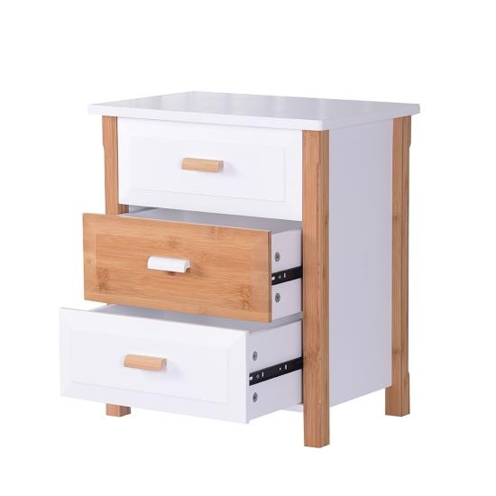 bedroom night stand pair with three drawers