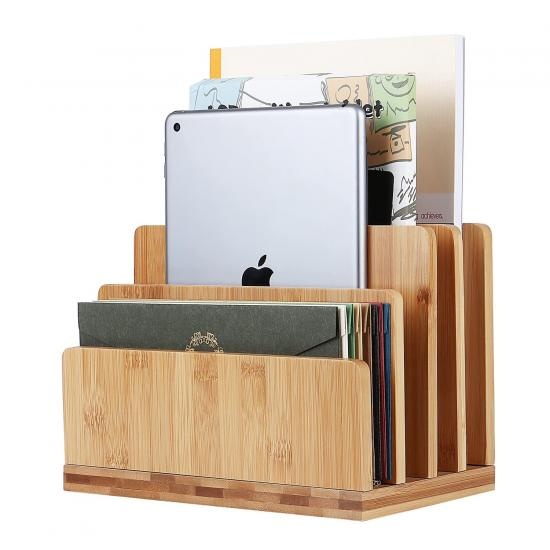 100% bamboo desktop organizer shelf